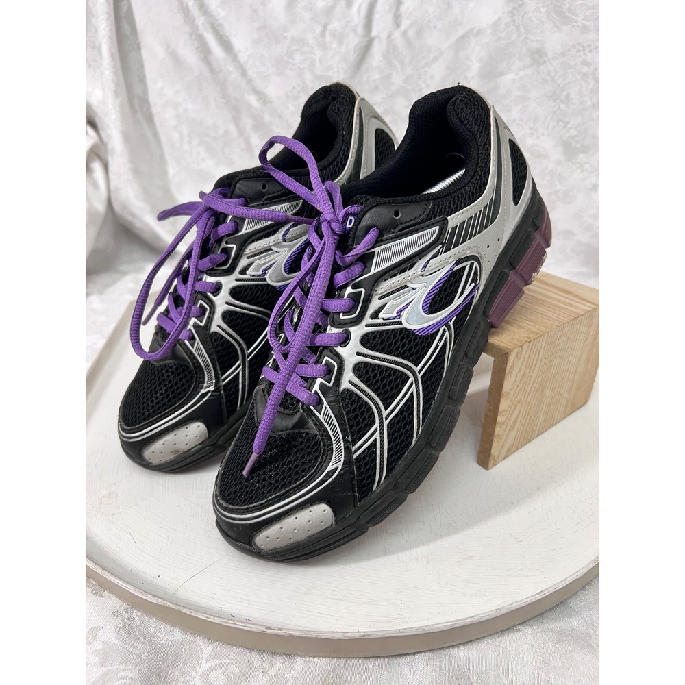 Gravity Defyer G-Defy Walking Shoes Black Purple Silver TB9004FBP-W Womens 8.5
